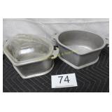 (2) Guardian Ware Triangle Heart Shaped Pan