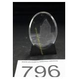 Vtg. 3D Acrylic 'Praying Hands' Sculpture