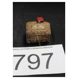 Vtg. Ceramic Miniature - Craig Co Log Cabin