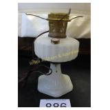 Victorian White Milk Glass Parlor Lamp