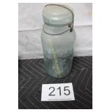 Atlas E-Z 48 oz. Aqua Wire Bail Jar