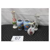 Group of (5) White Porcelain Vases