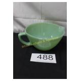 Fireking Jadeite Batter Bowl w/ D Shaped Handle