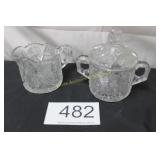 EAPG Lidded Sugar & Creamer