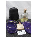 Collectors Whiskey Bottle & Plastic Carry Case