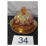 Indiana Glass Heirloom Sunset Domed Butter Dish