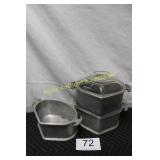 (3) Guardian Ware Triangle Heart Shaped Pan