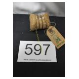 Vintage Souvenir Reall Cotton Bale In Burlap