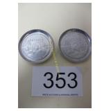 (2) Vtg. Ontario Canada Dept. of Travel Tip Trays