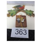 Vtg. Jasco Key Hook Hanger & Cuckoo Clock Top