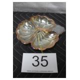 Vintage Iridescent Carnival Glass Candy Dish