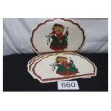Vintage B&D Holiday Bear Placemats (Set of 4)