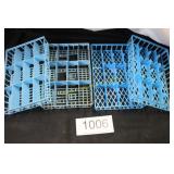 (4) Blue Plastic 1:64 Scale Diecast Storage Insert