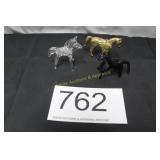 Trio of Miniature Horse Figurines