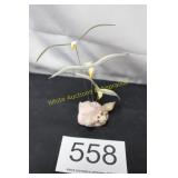 Vintage Handmade Seagulls on Seashells Sculpture
