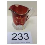 Ruby Flash Souvenir Creamer - Beecher City, IL