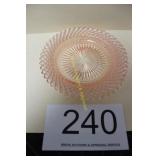 A/H Pink Depression Glass Ms. America Plate