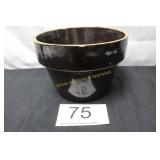Brown Glazed Stoneware Crock