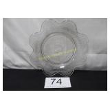 Early American Patterned Glass Motto Plate