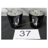 Pair of Silver Chandelier Overlay Tumblers