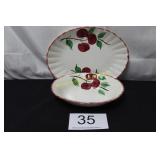Blue Ridge Hand Painted Pottery Set of 2