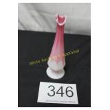 Fenton Pink Crest Paneled Swung Bud Vase
