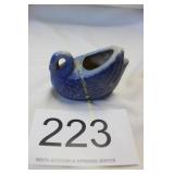 Small Cobalt Blue Ceramic Swan Trinket Dish