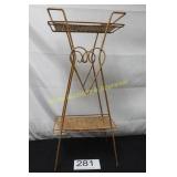 Mid-century Hearl Detail Wrought Iron Plant Stand
