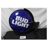 Bud Light Round Double Sided Rotating Lighted Sign