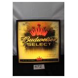 Budweiser Select Bar Sign