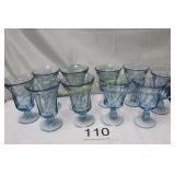 (10) Water & Wine Goblets w/Optic Swirl