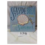 Costal-Themed Square Wooden Wall Plaque