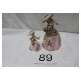 Pair of Handpainted Ceramic Figurines