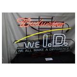 Budweiser "We I.D." Neon Sign