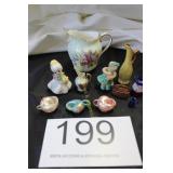 (11) Piece Vtg. Mini Figurine & Pitcher Asst.