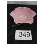 Fenton Rosalene Ribbed Shell 3-Footed Pink Bowl