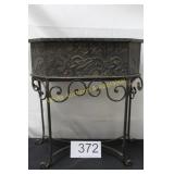Embossed Metal Floor Planter