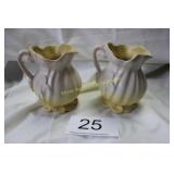 Pair of Weller Pottery "Bonito" Pitchers