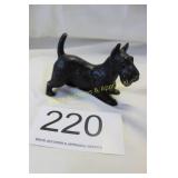 Vtg. Matte Black Ceramic Scottish Terrier Figurine