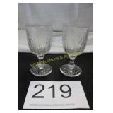 Jeannette Glass "Iris & Herringbone Wine Glasses