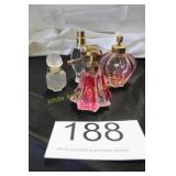 Lot of (4) Vintage Perfume Bottles