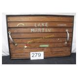 Rustic Wood Serving Tray w/Handles