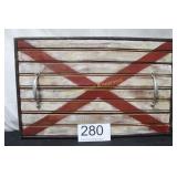 Rustic Wood Serving Tray w/Handles
