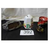 Batman Tin, Rock & ABC Novelty Bank Lot