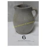 Hand Thrown Salt Glazed Stoneware Pitcher - 8"