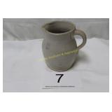 Hand Thrown Salt Glazed Stoneware Pitcher - 5"