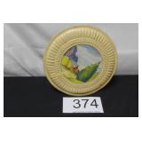 Vintage Tin Litho Charger Plate