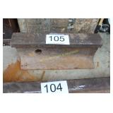 Heavyweight 16" Industrial Steel Train Rail Piece