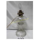 Vintage Glass Oil Lamp - Converted to Electric