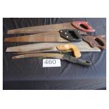 (5) Piece Hand Saw Auction Lot